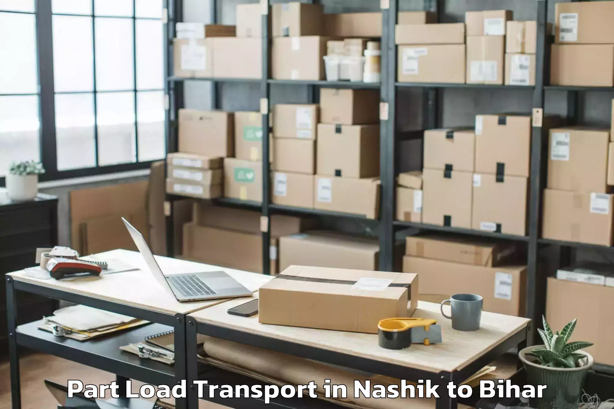 Book Nashik to Sherghati Part Load Transport Online